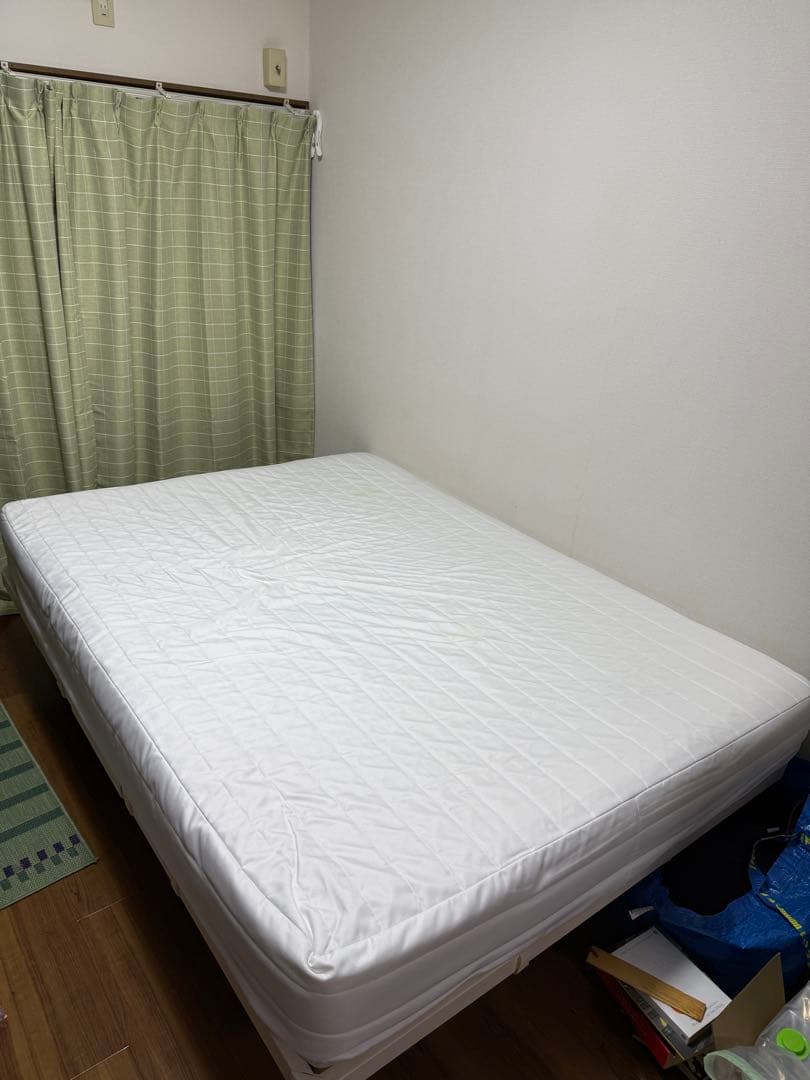 MUJI 脚付マットレス ダブル（スチールメッシュ・洗えるカバー）