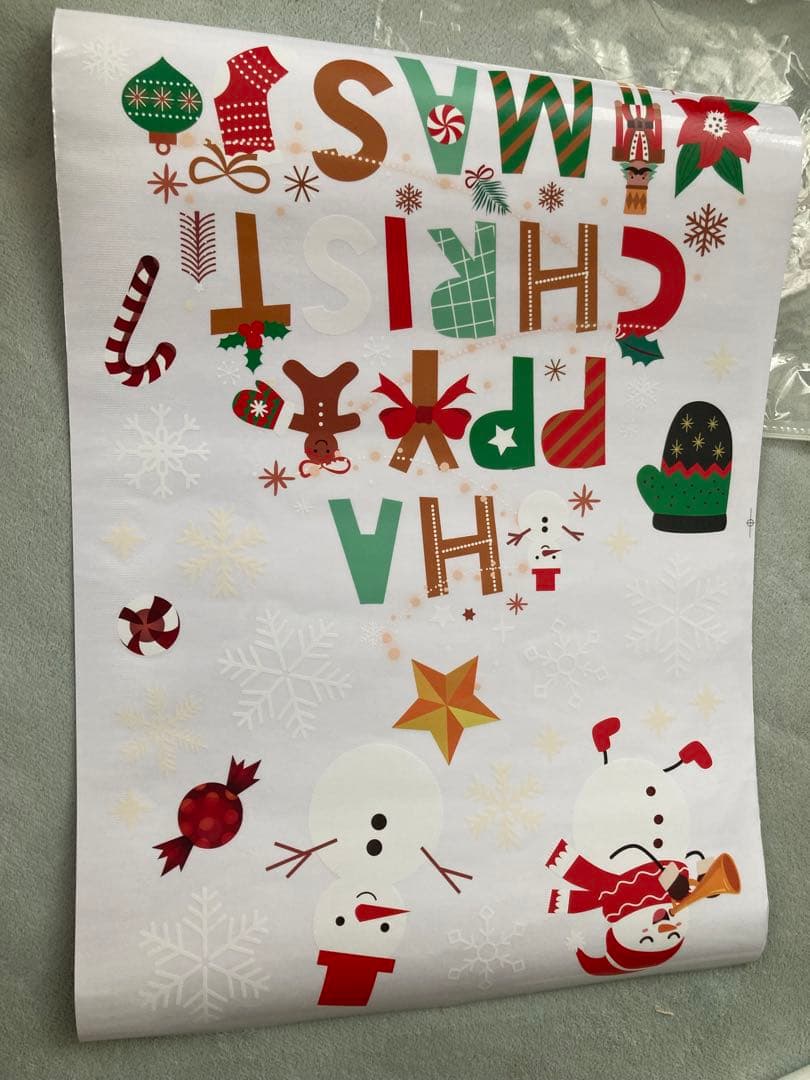クリスマス ウォールステッカー 窓ステッカー 35ｘ50cm 4枚セット