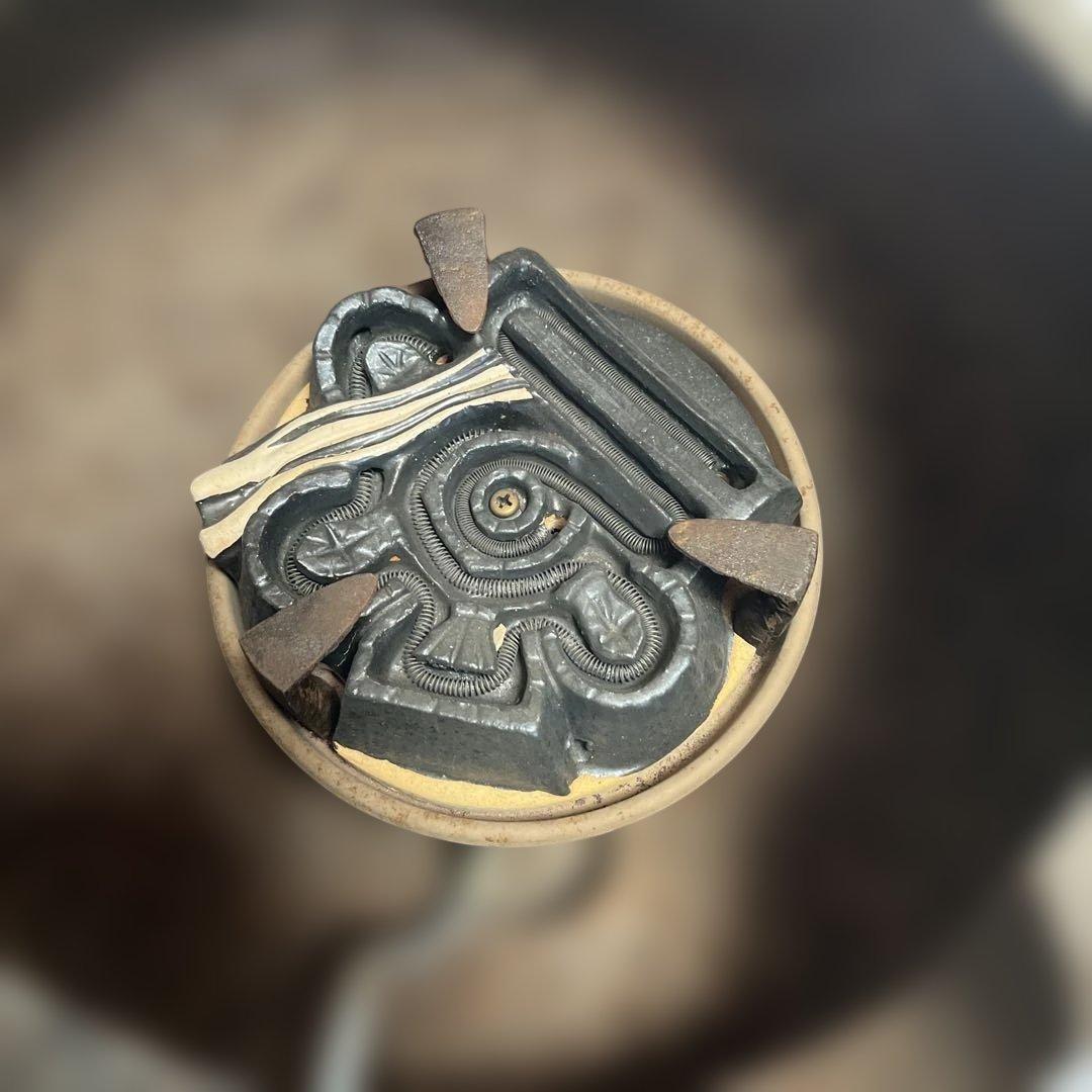 茶道具 茶釜 風炉釜　置台　電熱器 三段切替え式 200/300/500w