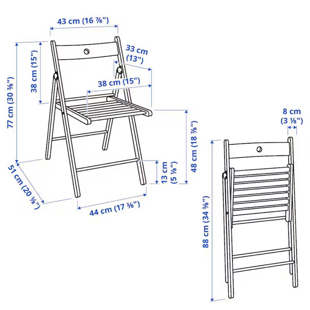 【IKEA】　FRÖSVI フロースヴィ　折りたたみチェア　2脚セット
