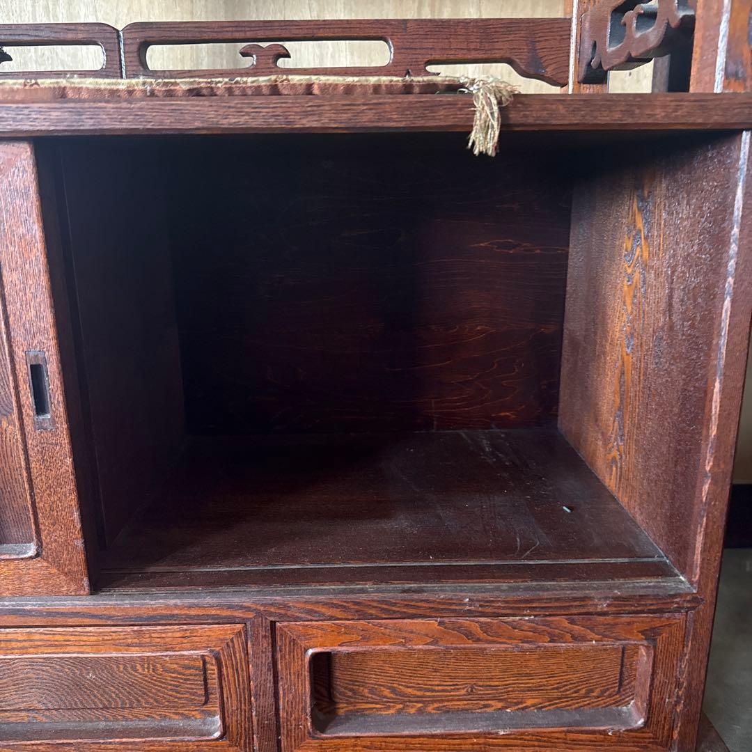 s*a様 【送料込み】水屋箪笥　唐木家具　花梨　飾り棚　アンティーク家具　和箪笥