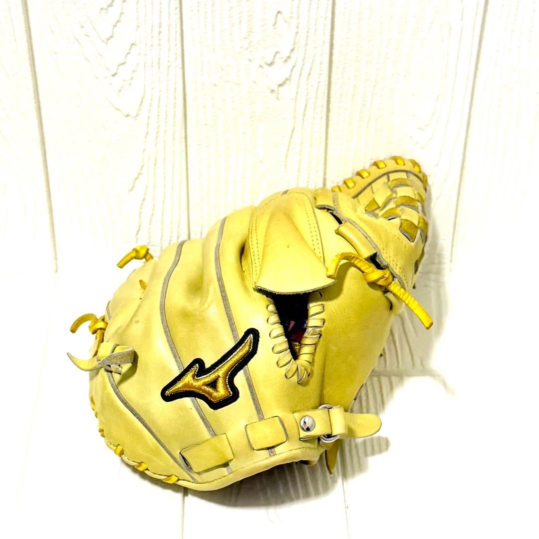 Mizuno Pro 軟式 グローブ イエロー