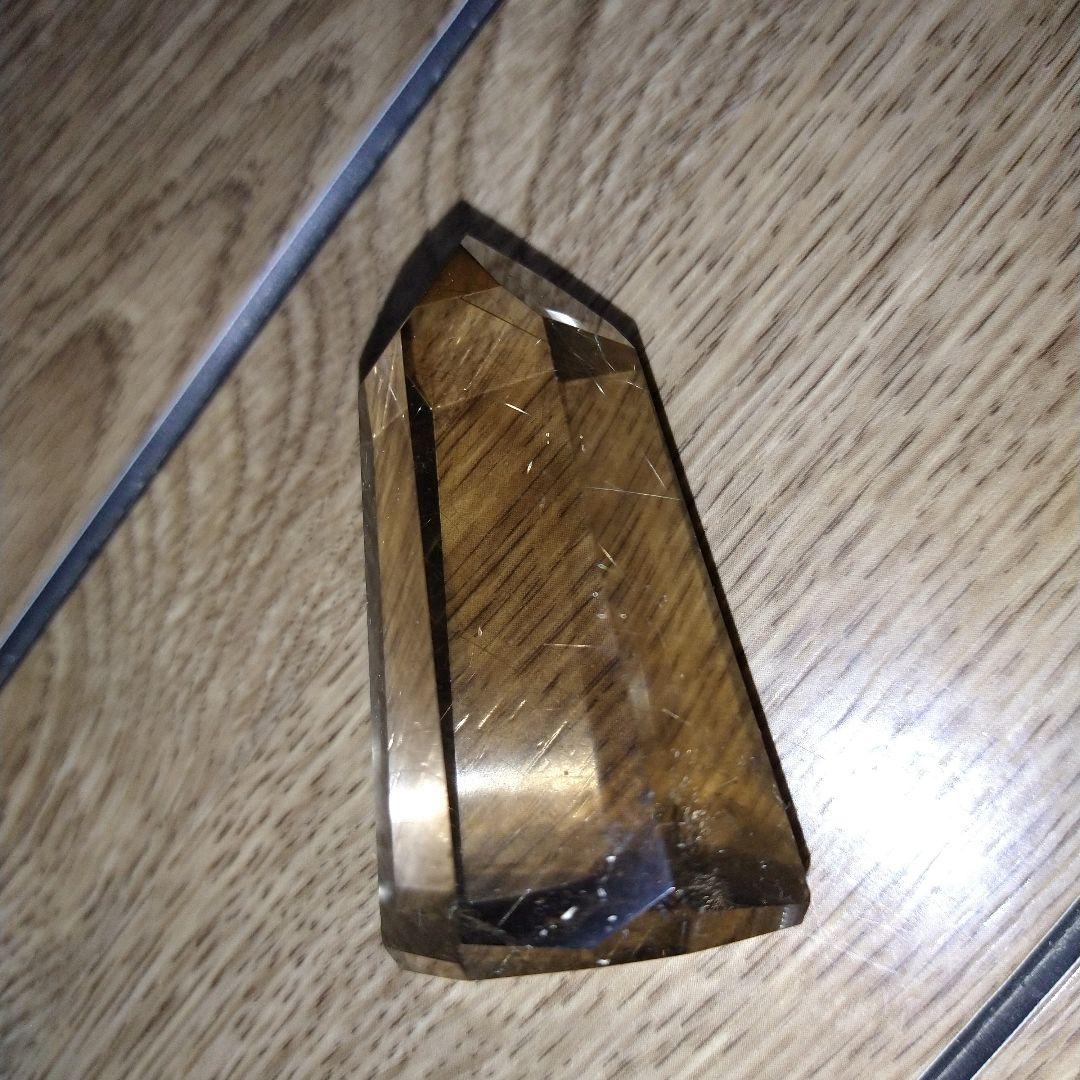 スモーキークオーツ　針入り