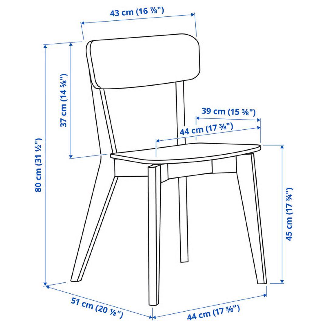 IKEA ダイニングチェア LISABO 4脚セット