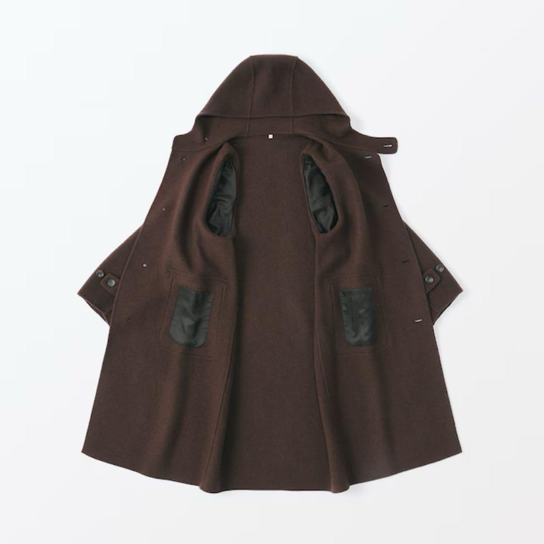 MUJI Labo 紳士　カシミヤ混ダッフルコート Lサイズ ダークブラウン