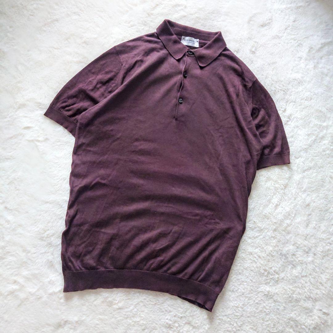 JOHN SMEDLEY シーアイランドコットン ポロシャツ ダークブラウン M