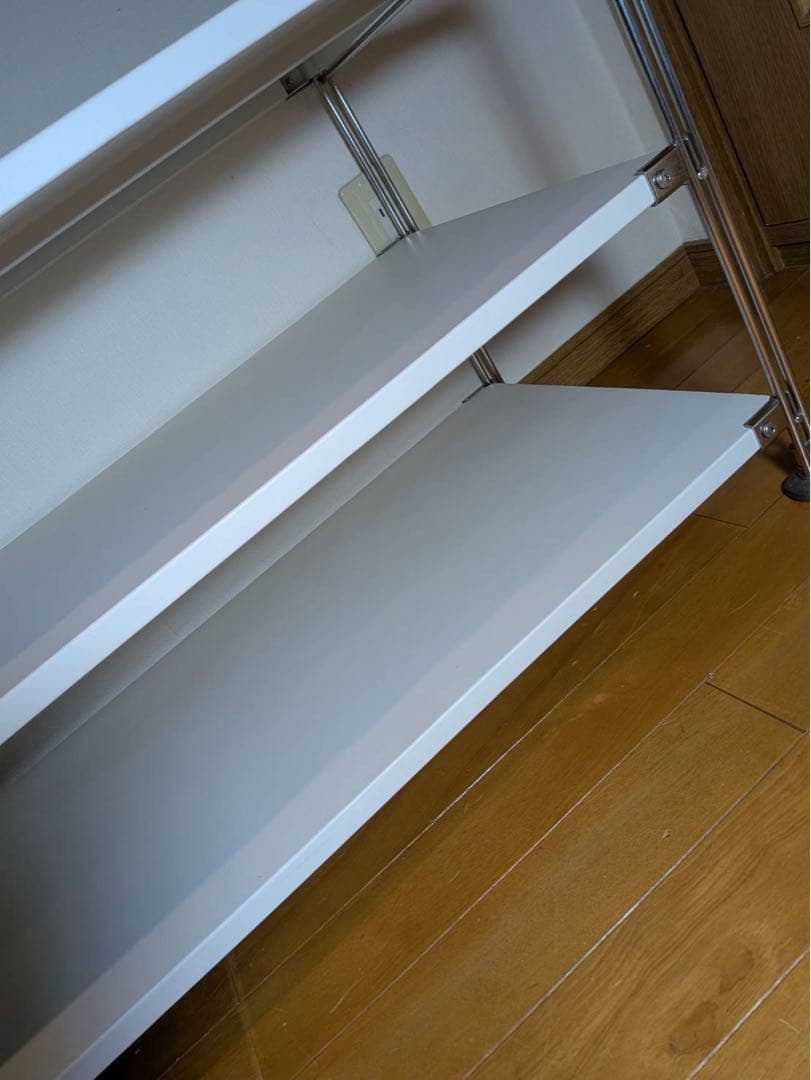 ■送料込■無印 ステンレスユニットシェルフ ホワイト ロータイプ テレビ台