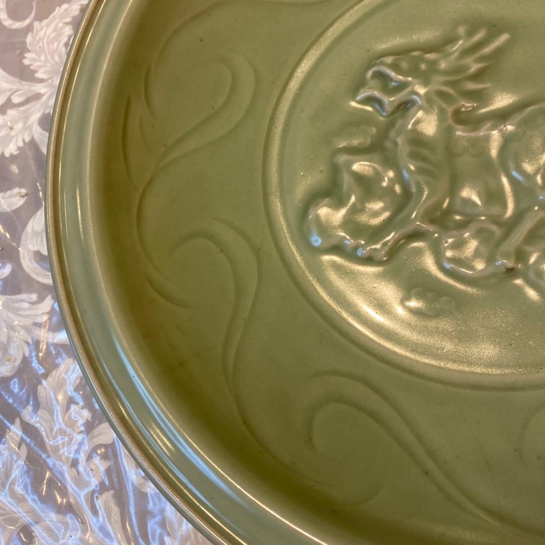 専用　中国古玩　龍泉窯　高麗青磁尺寸大皿
