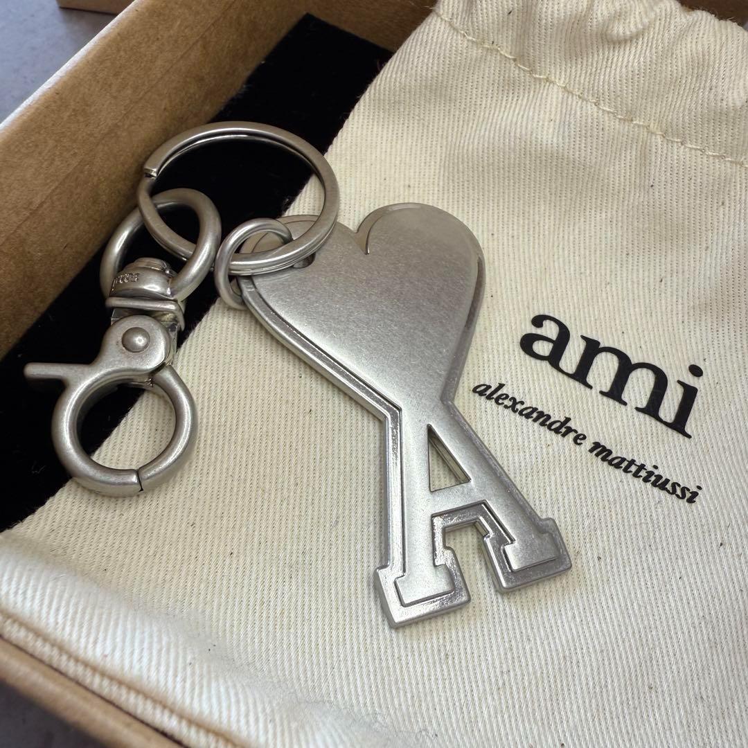 【新品】AMI PARIS Ami de Coeur ハートロゴキーリング：