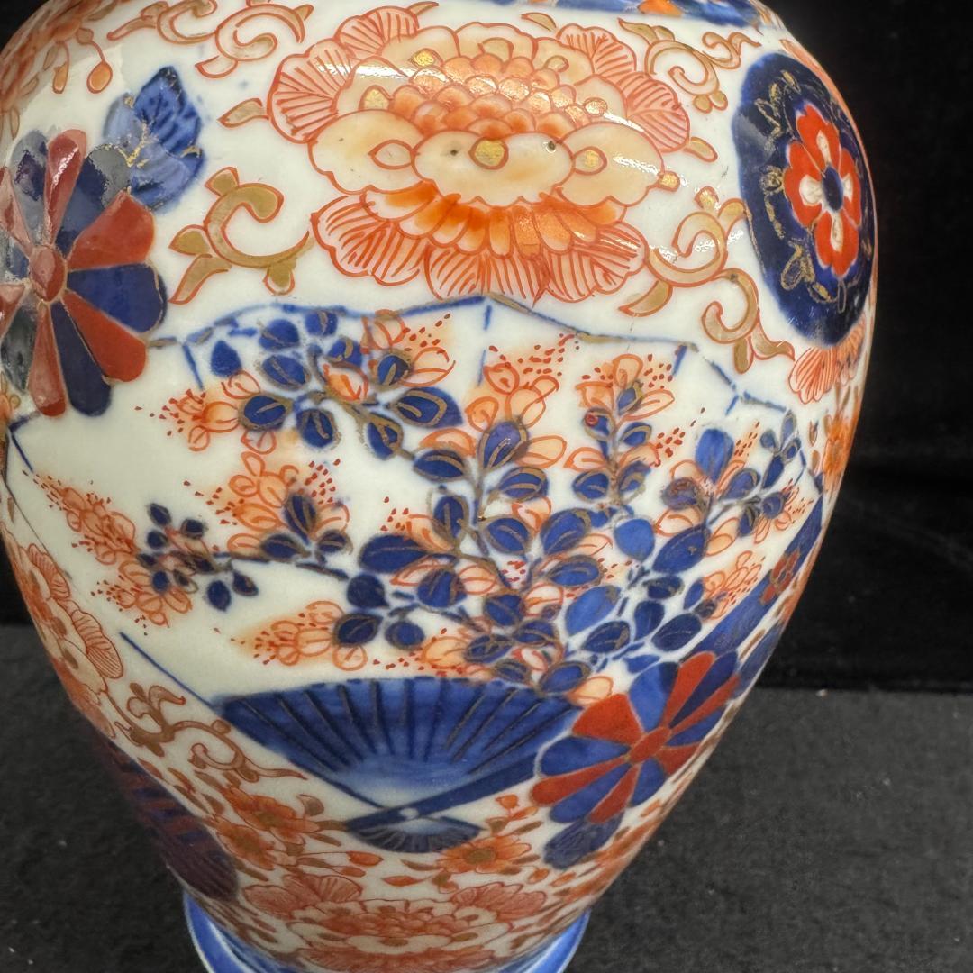 希少‼　香蘭社　明治　オールド 赤絵錦　金欄手　花瓶　壺　時代物