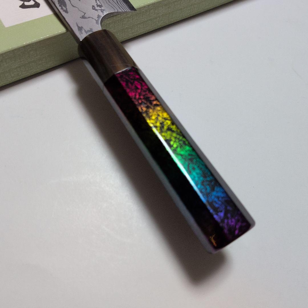 片刃包丁　鎌型薄刃　北岡英雄作