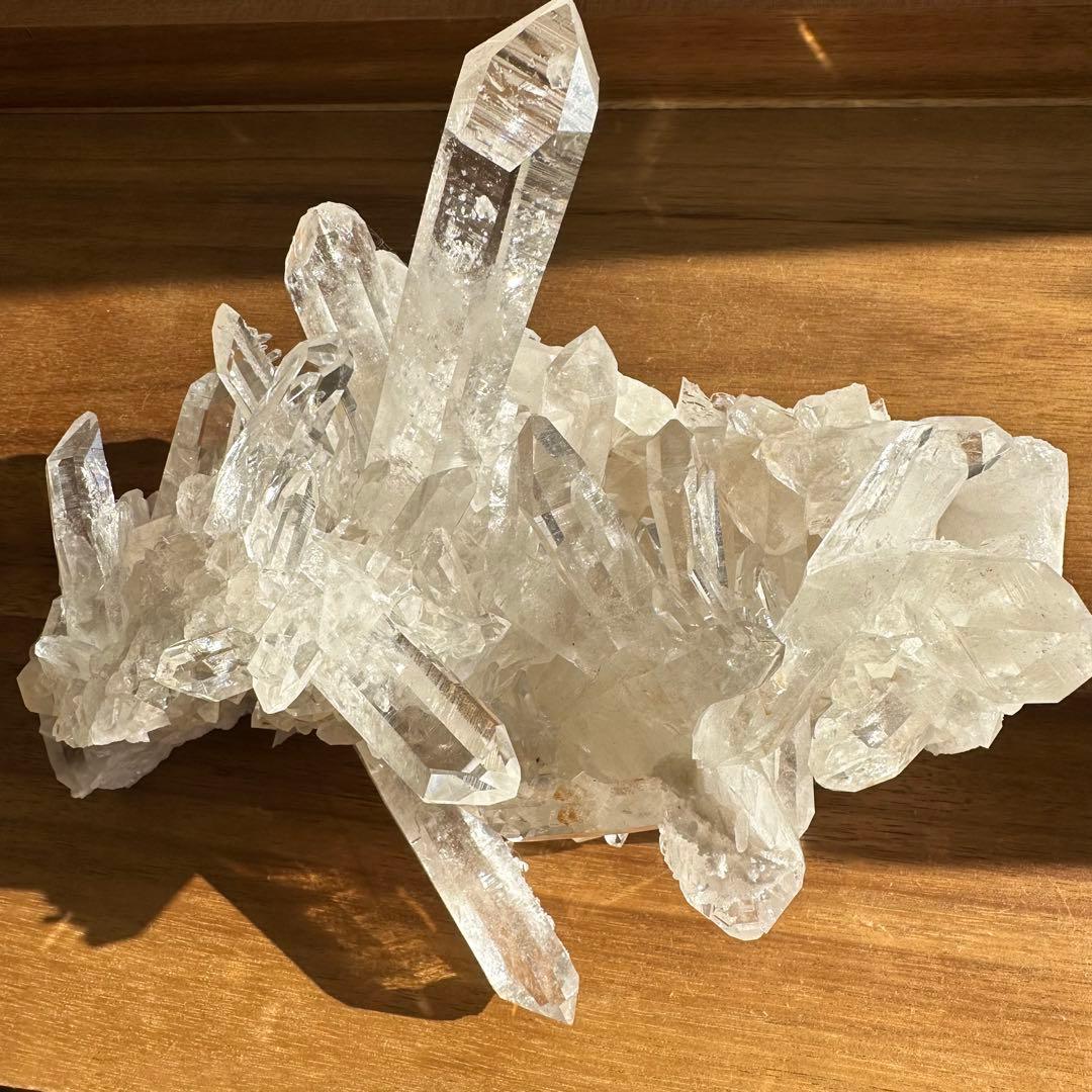 【ヒマラヤ水晶 インド マニハール産 ♡ 透明度高！ 水晶クラスター】