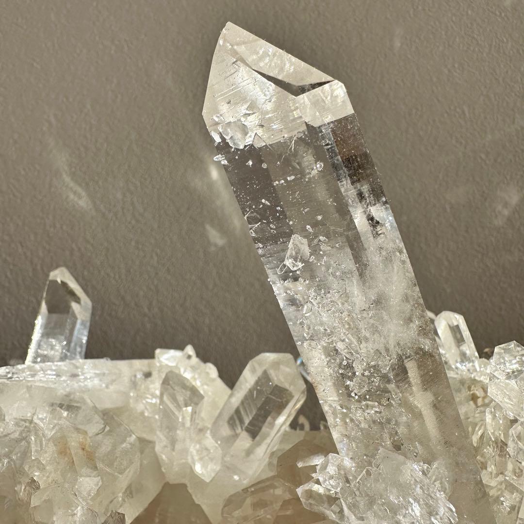 【ヒマラヤ水晶 インド マニハール産 ♡ 透明度高！ 水晶クラスター】