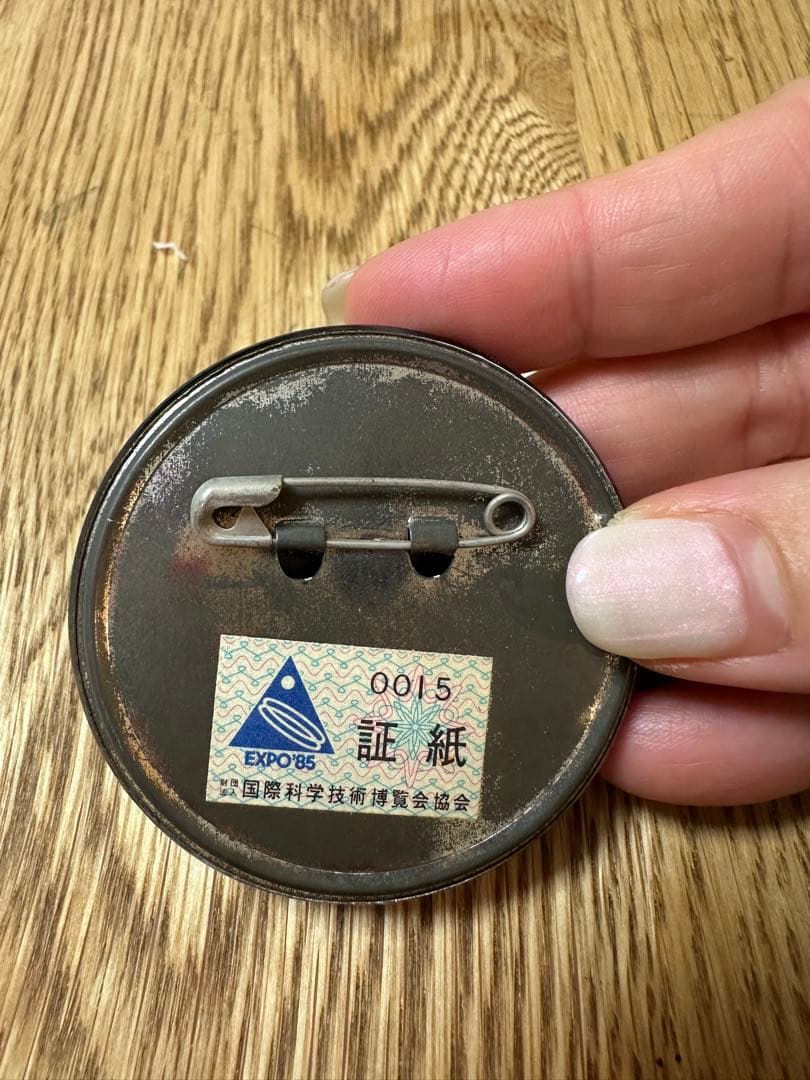 レア！　つくばエキスポ85 キーチェーンとピンバッジセット