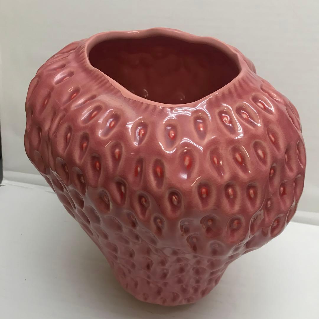 ストロベリー フラワーベース Lサイズ ピンク　Aタイプ アウトレット品