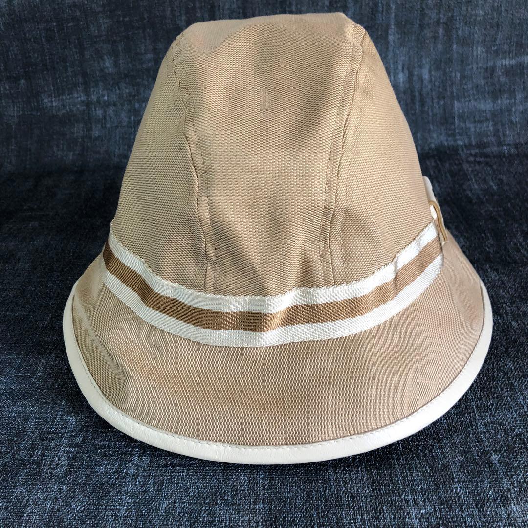 ☆美品☆ GUCCI グッチ バケット ハット インターロッキング L ベージュ
