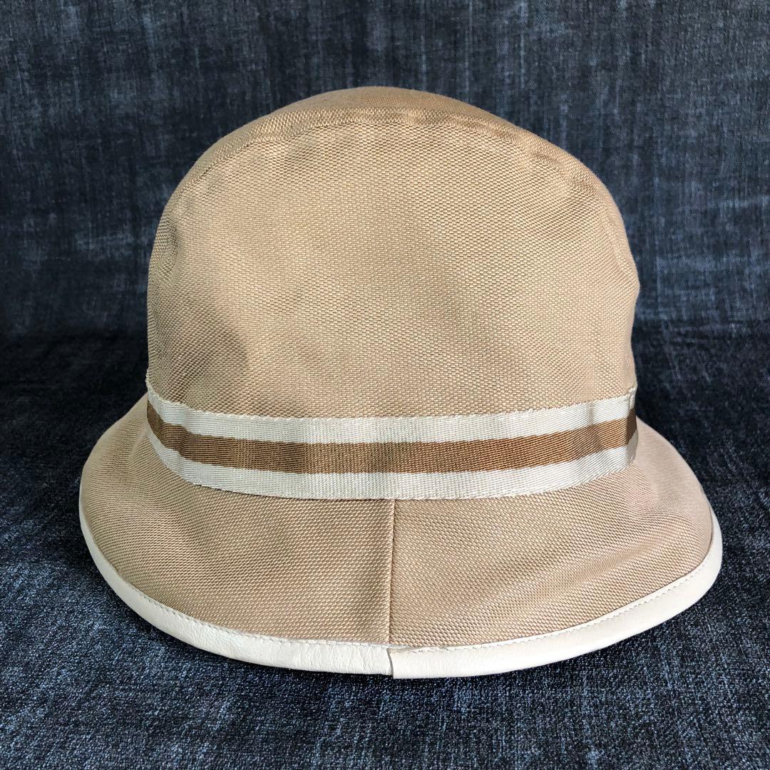 ☆美品☆ GUCCI グッチ バケット ハット インターロッキング L ベージュ