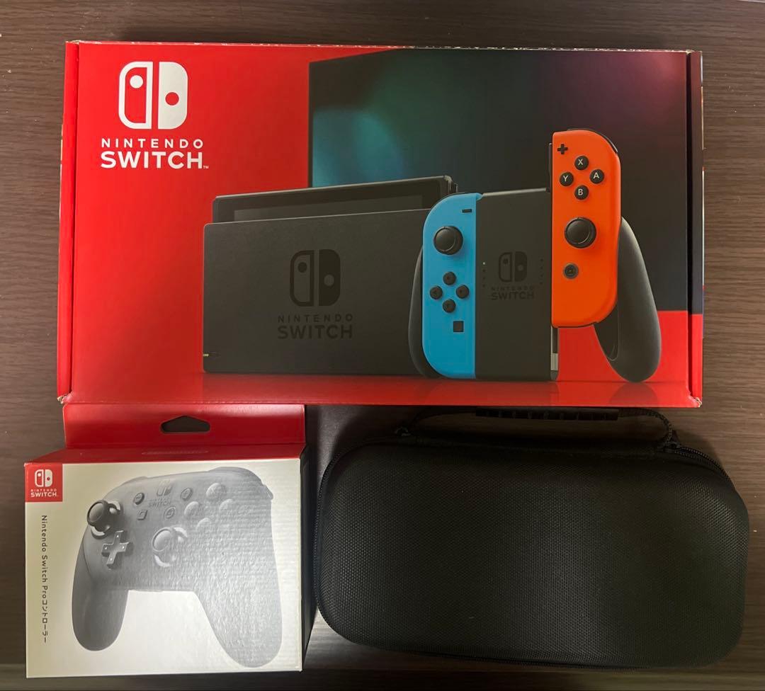 【美品】NintendoSwitch本体動作確認済 プロコン カバー sdカード
