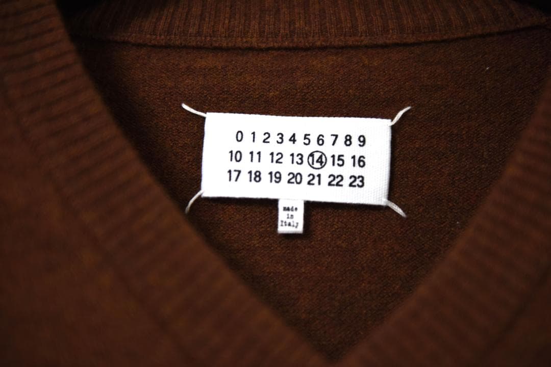Maison Margiela エルボーパッチニット Mサイズ ブラウン