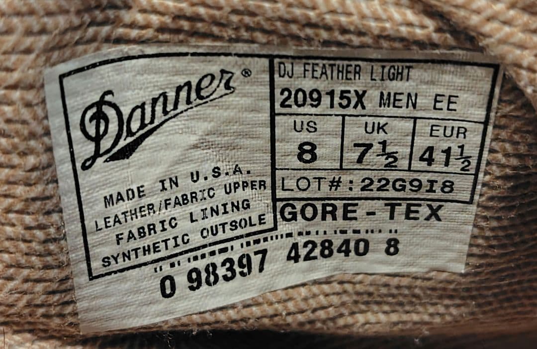 【リペア済】Danner フェザーライト 20915X US8.0EE