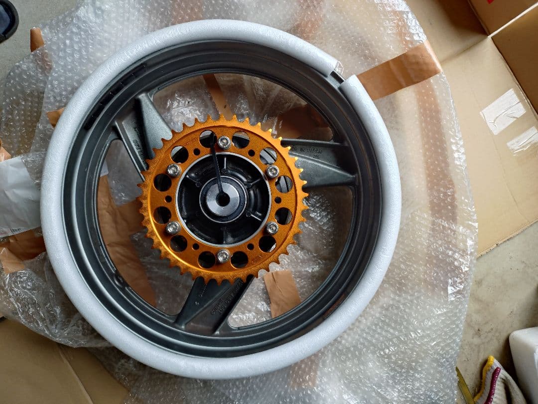 ZRX400用　加工済　ZZR400　ワイドホイール　前後セット　１７インチ化