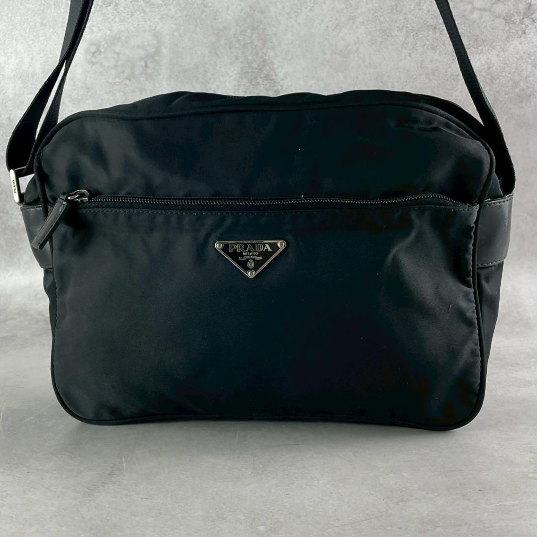 美品✨プラダ ショルダーバッグ カメラバッグ 三角ロゴ テスート ネロ ナイロン