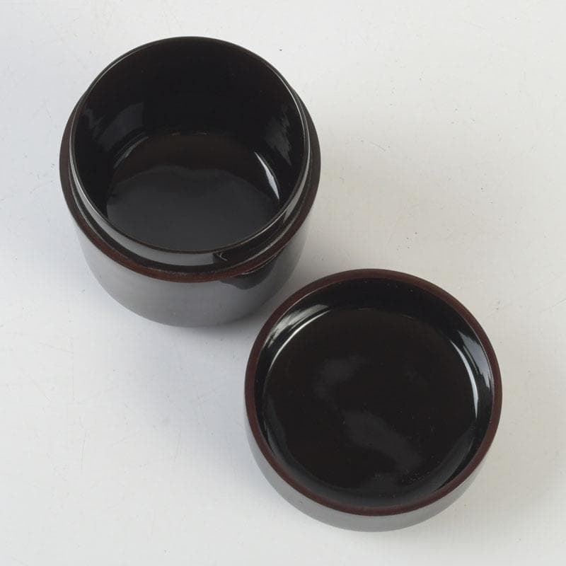 茶道具　黒漆　菊蒔絵　雪吹　棗　時代箱付　V　9812
