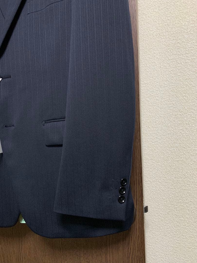 AB4新品未使用！快適ウォッシャブルストレッチスーツ！定番ネイビー！小訳！秋冬春