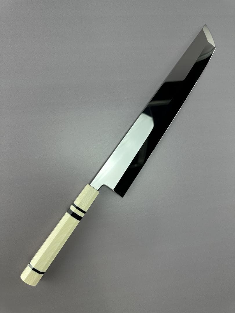 5653 鱧切り 骨切り包丁 尺寸 ウルトラ鏡面仕上げ 刺身包丁 人工象牙八角柄
