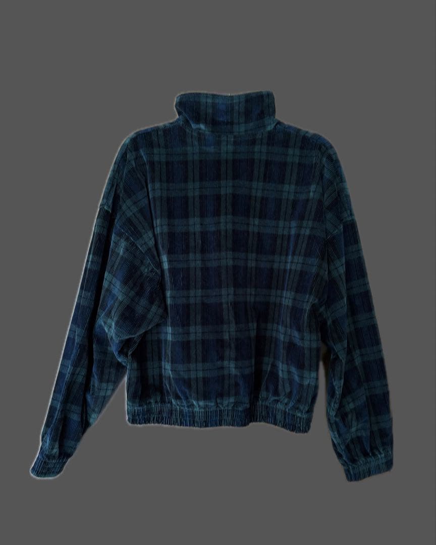 adidas チェック柄 ハーフジップ トレーナー 2XL