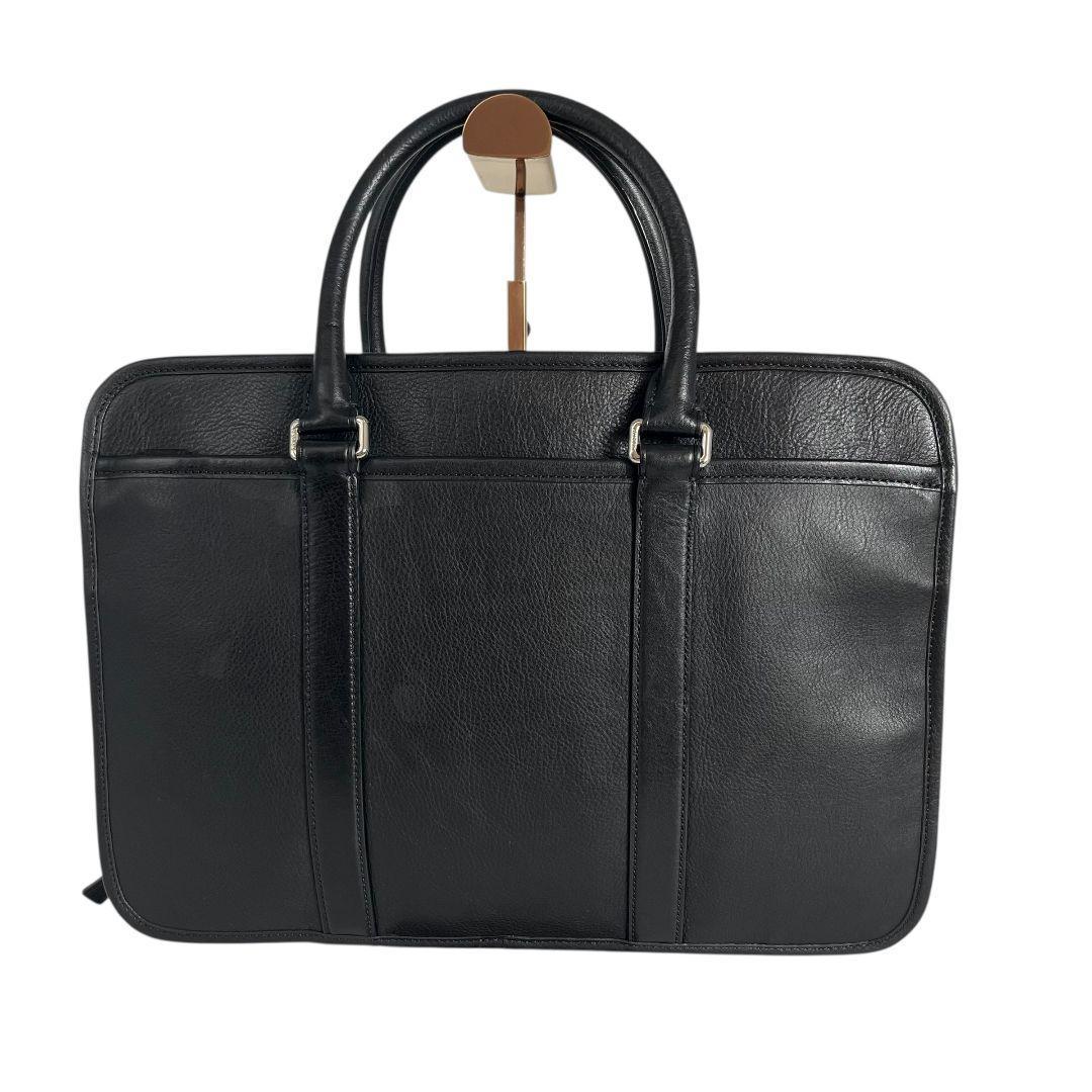 美品　COACH　コーチ　ビジネスバッグ　オールレザー　ブラック