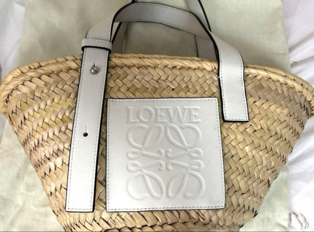 LOEWE かごバッグ ベージュ/ホワイト　ロエベ