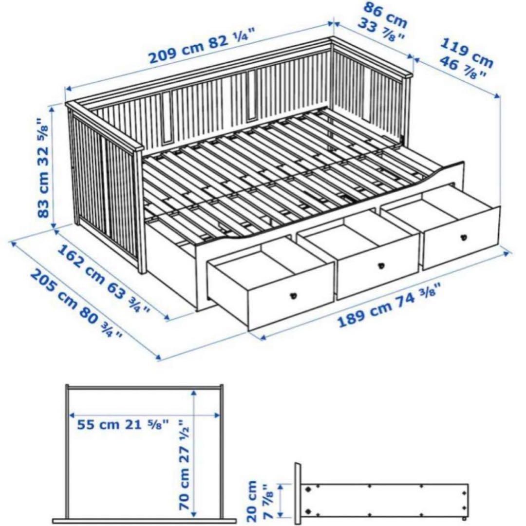 IKEA ヘムネスベッド　IKEAマットレス