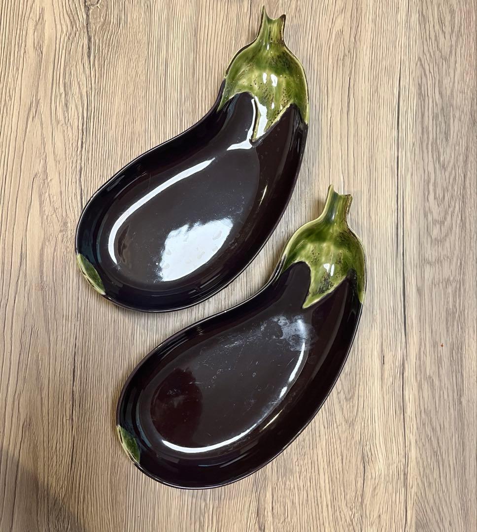 ボルダロ Bordallo 茄子プレート 2個セット