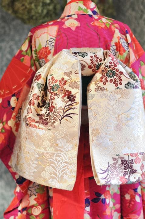七五三 着物 正絹 作り帯 だらり帯 アンティーク 十三参り ハーフ成人式