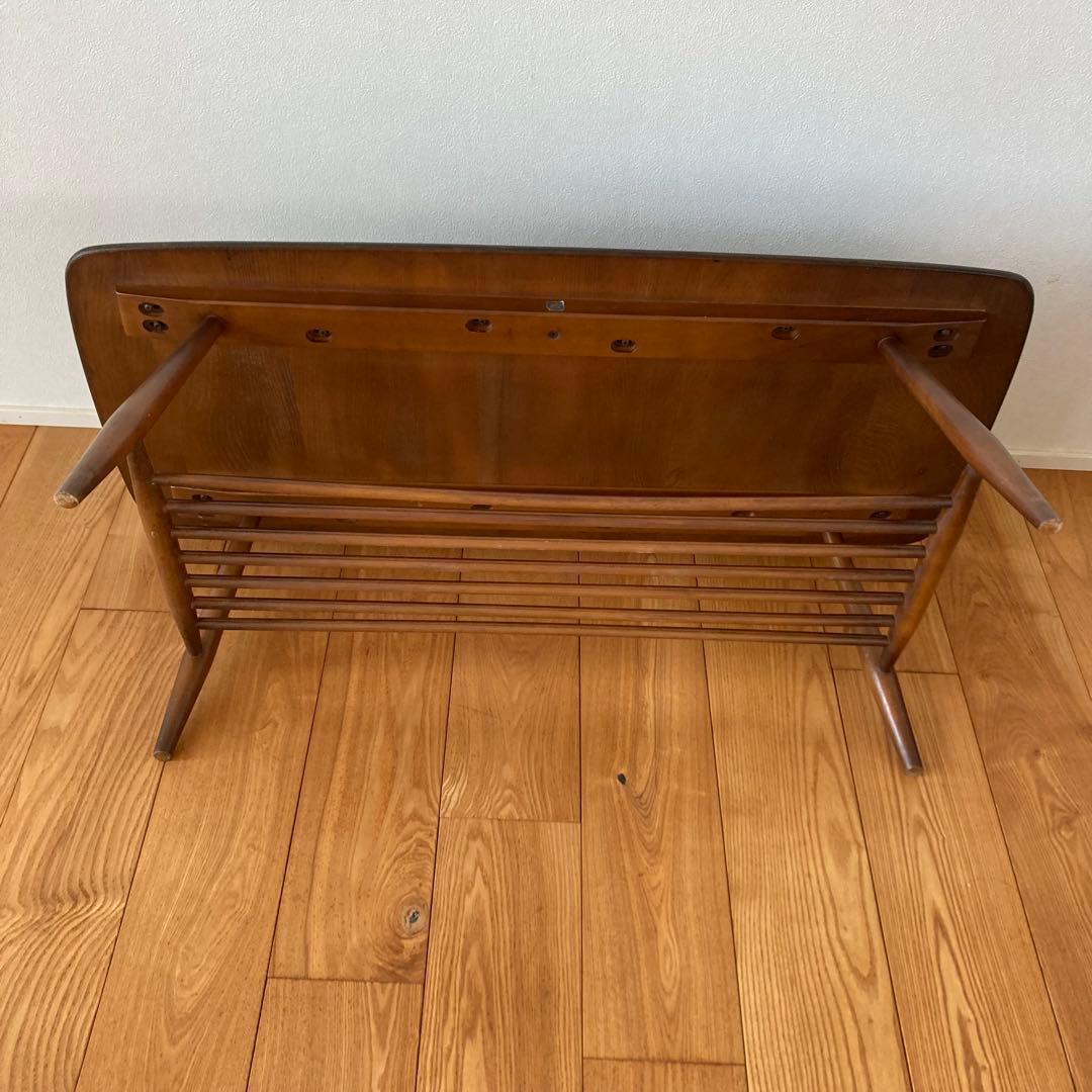 Ercol アーコール　ラベル付き　マガジンラック付きコーヒーテーブル