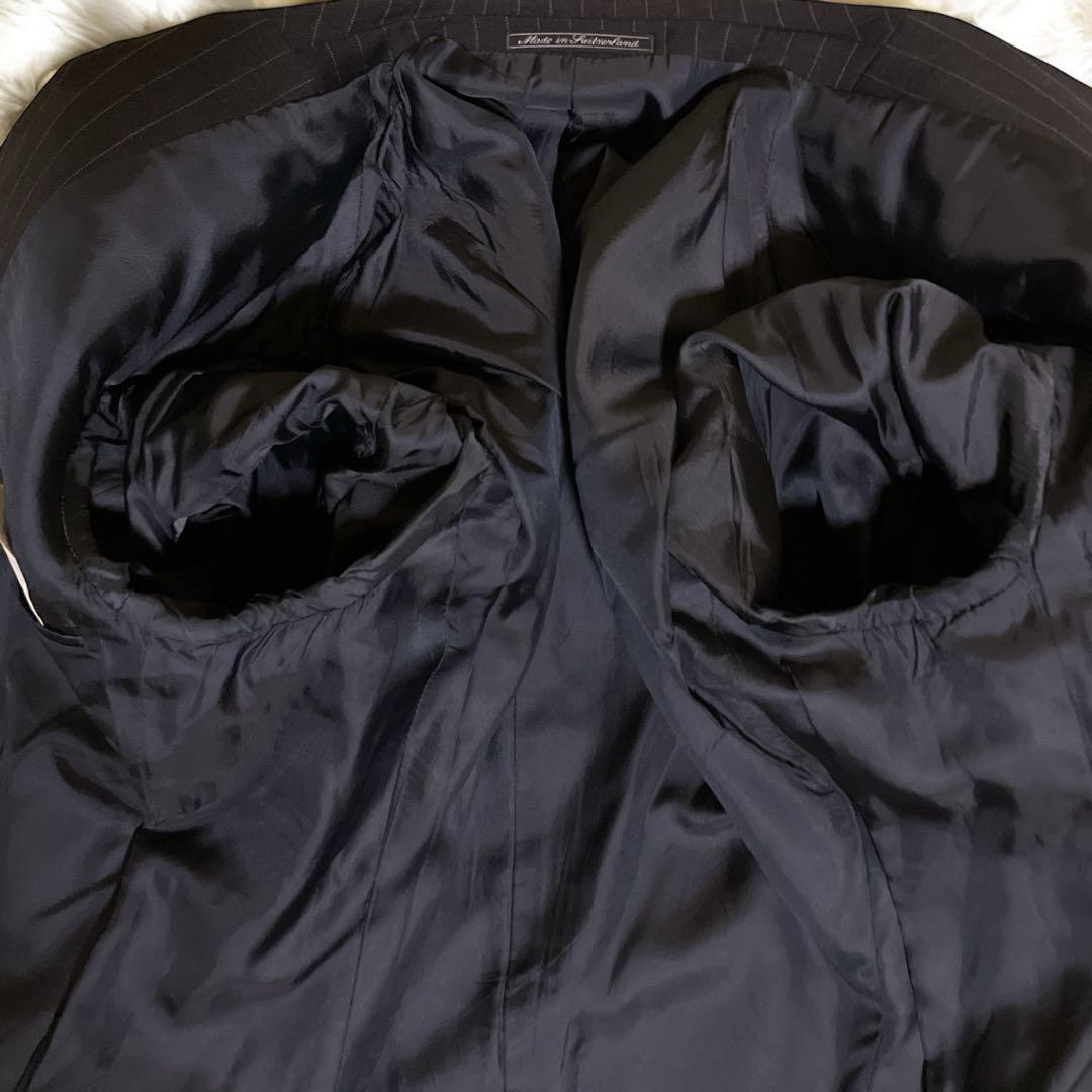 極美品☆GUCCI☆グッチ☆スーツセットアップ☆ストライプ柄☆黒☆48☆L