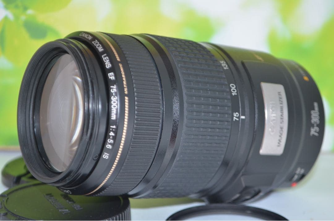 Canon EF 75-300mm IS USM☆望遠レンズ☆フィルター付