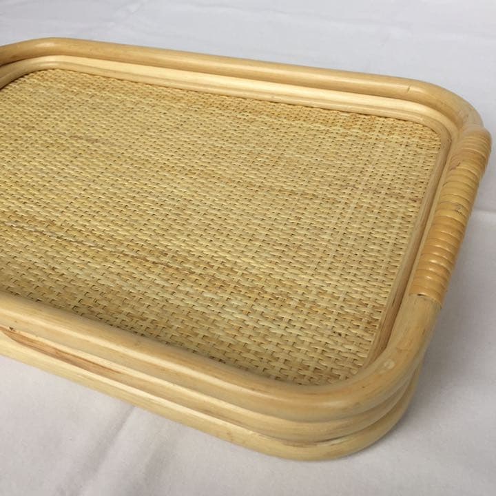 SARAH 籐 竹 トレー、お盆