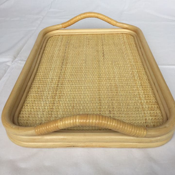SARAH 籐 竹 トレー、お盆