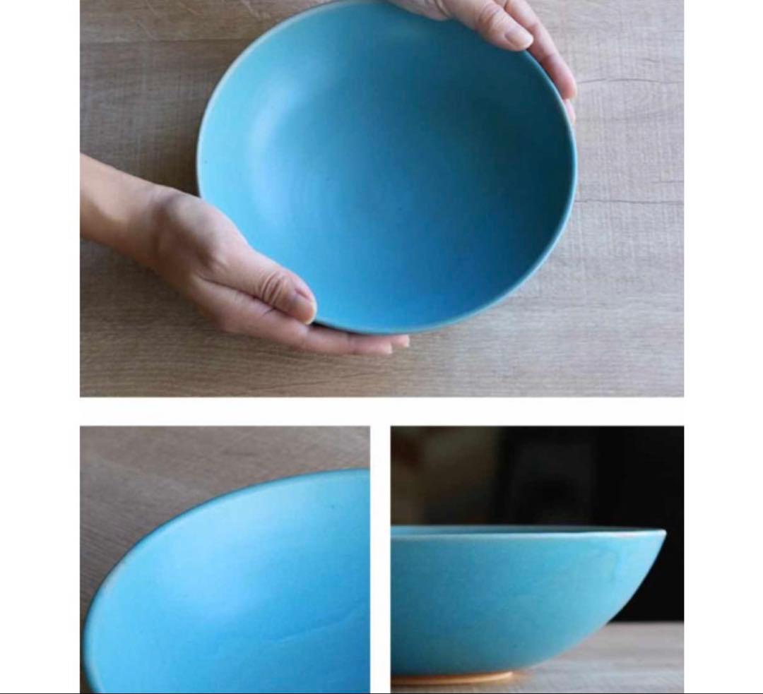 笠間焼　ターコイズブルー21cm2枚 14cm2枚　美濃焼などの食器セット