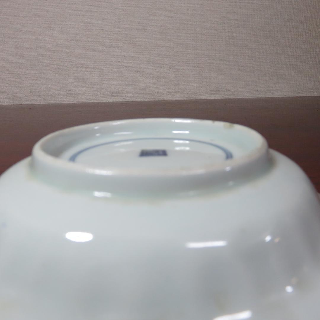 中皿 4枚 鳥 花 染付 古伊万里 上手物 明治