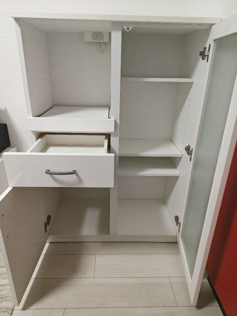 ニトリ 食器棚 キッチンボード コパン T 80MRB-WH
