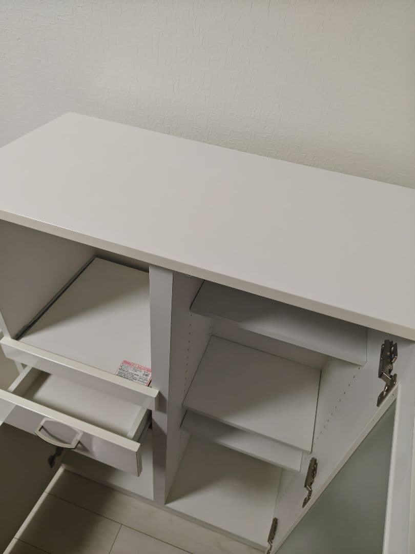 ニトリ 食器棚 キッチンボード コパン T 80MRB-WH
