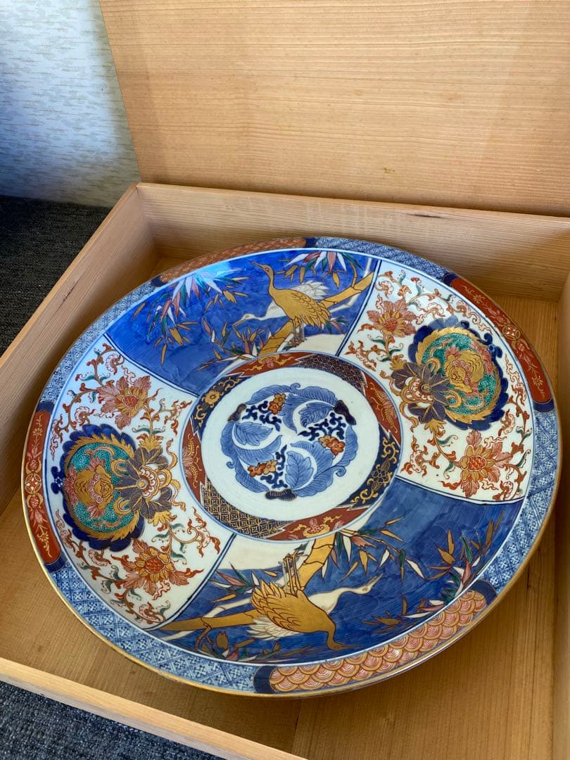 富喜長春　大皿　飾り皿　古伊万里　骨董