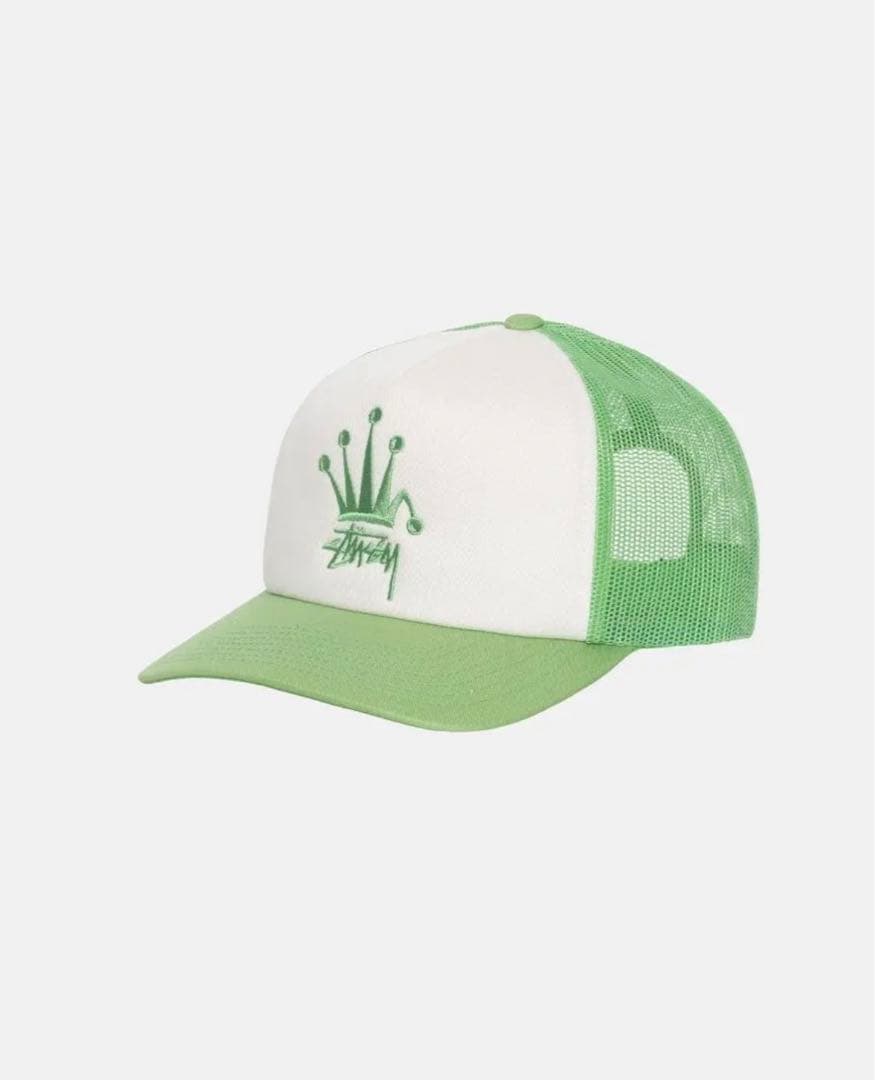 STUSSY CROWN STOCK TRUCKER CAP 緑