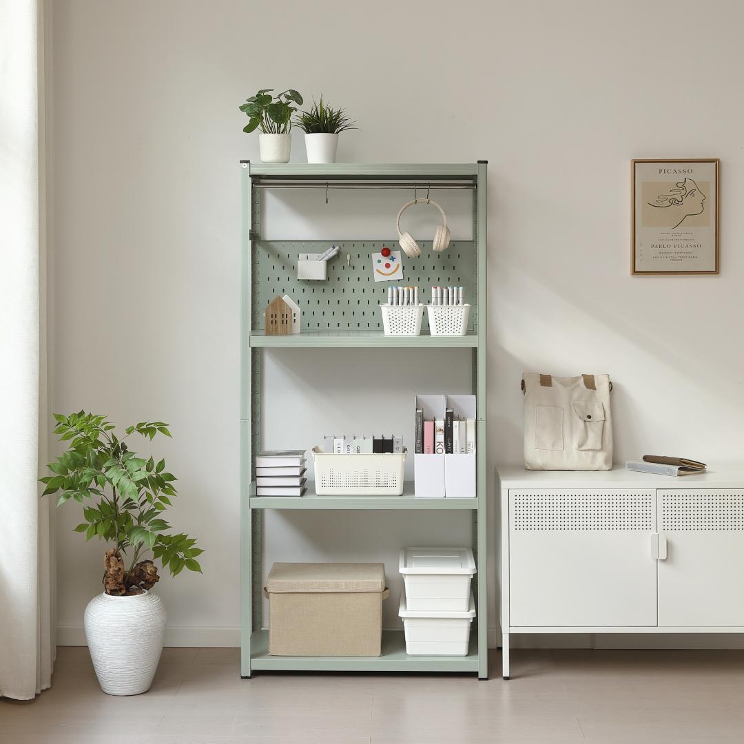 新作発表タイムセール中！スチール製可動ラック　分割可能　大容量　GREEN