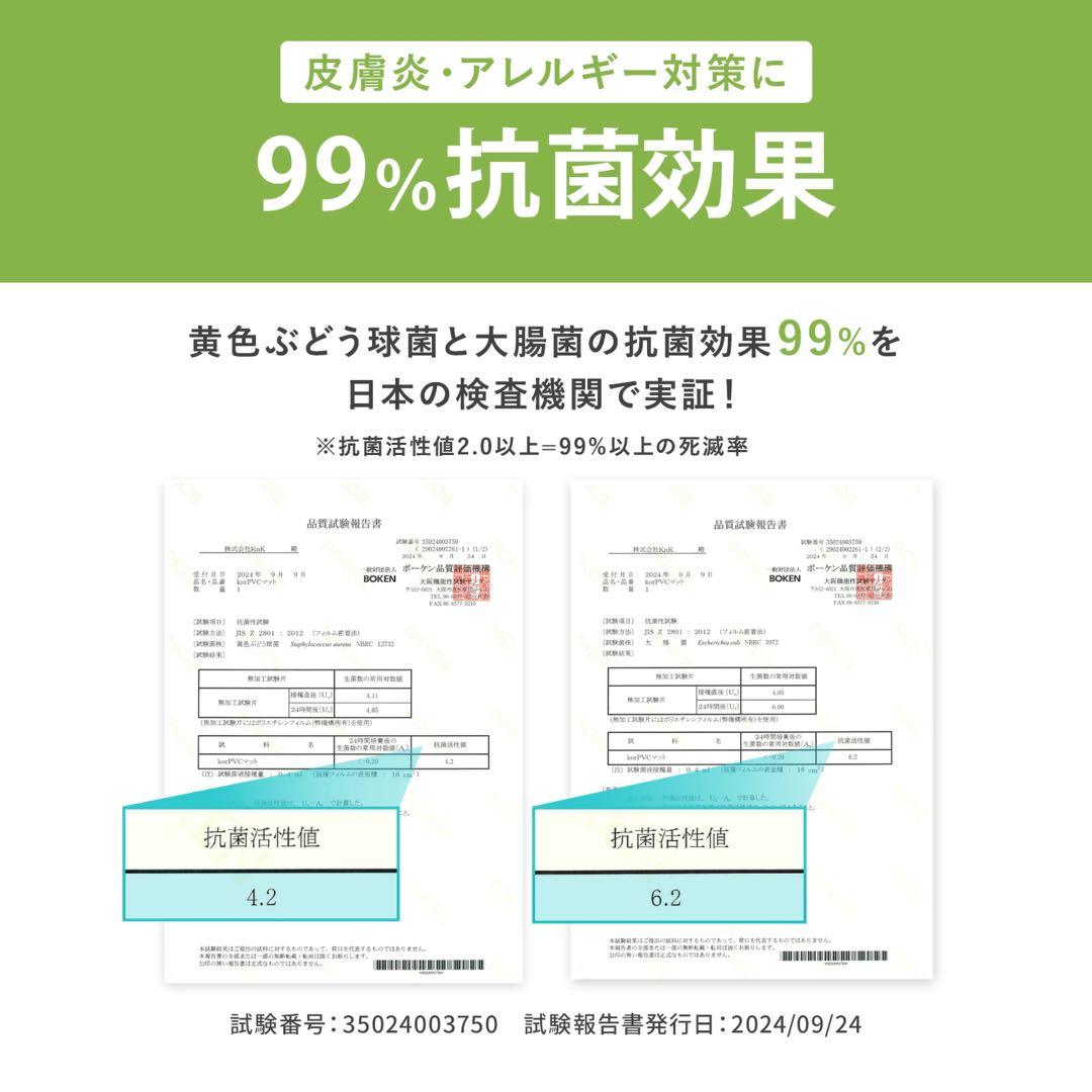 DoriDori 防水 抗菌 PVC フロアマット 140×230