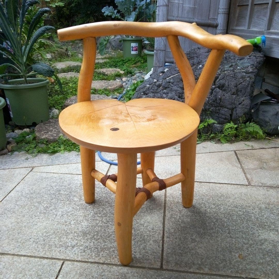 自然木の椅子　芸術作品　家具　ハンドメイド　オリジナル　唯一無二