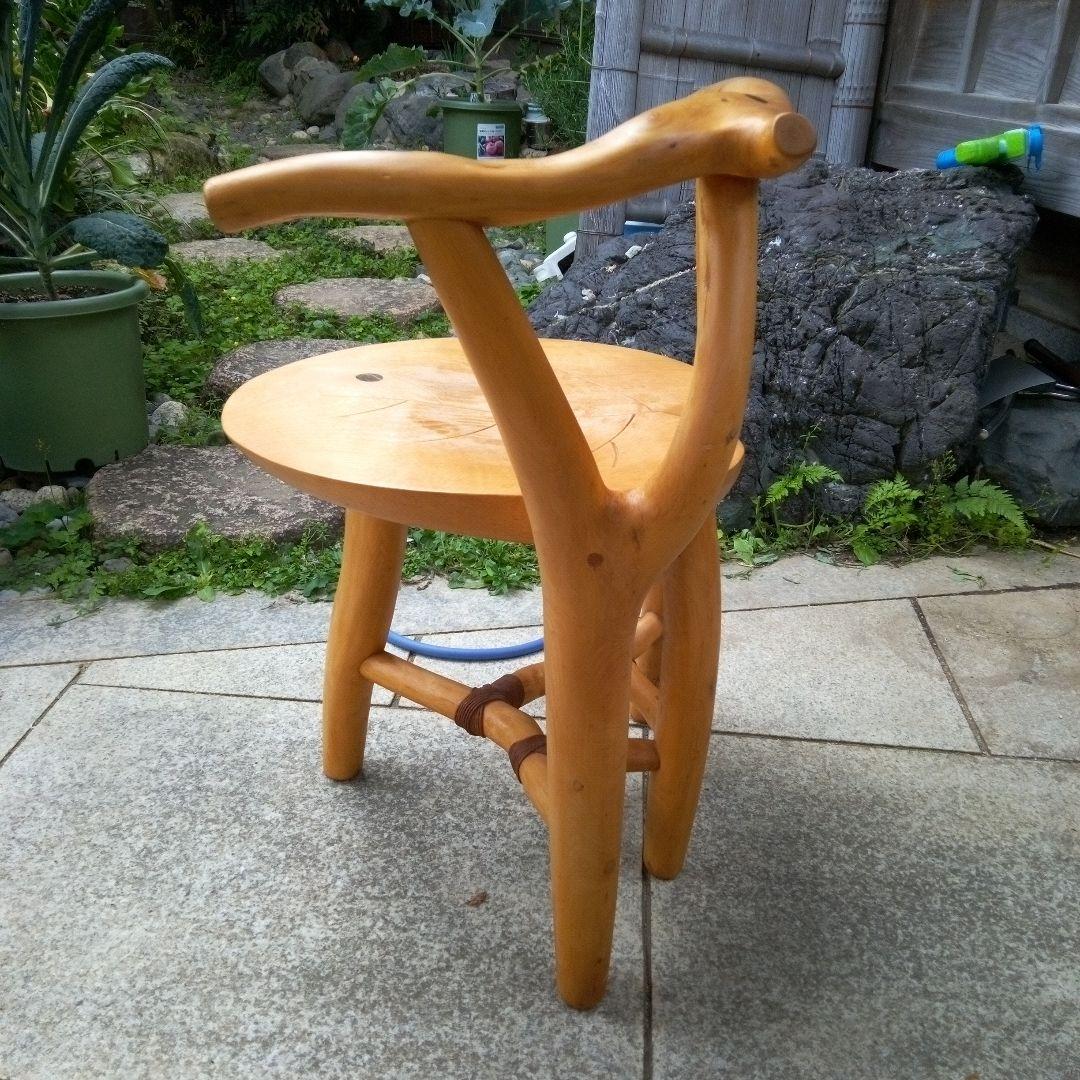 自然木の椅子　芸術作品　家具　ハンドメイド　オリジナル　唯一無二